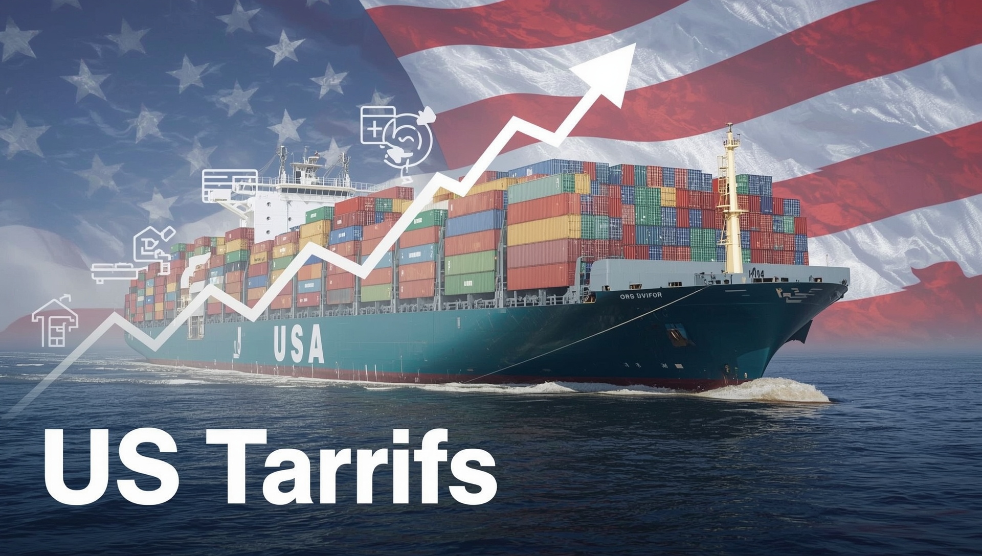 Cargo ship importing goods subject to US tariffs